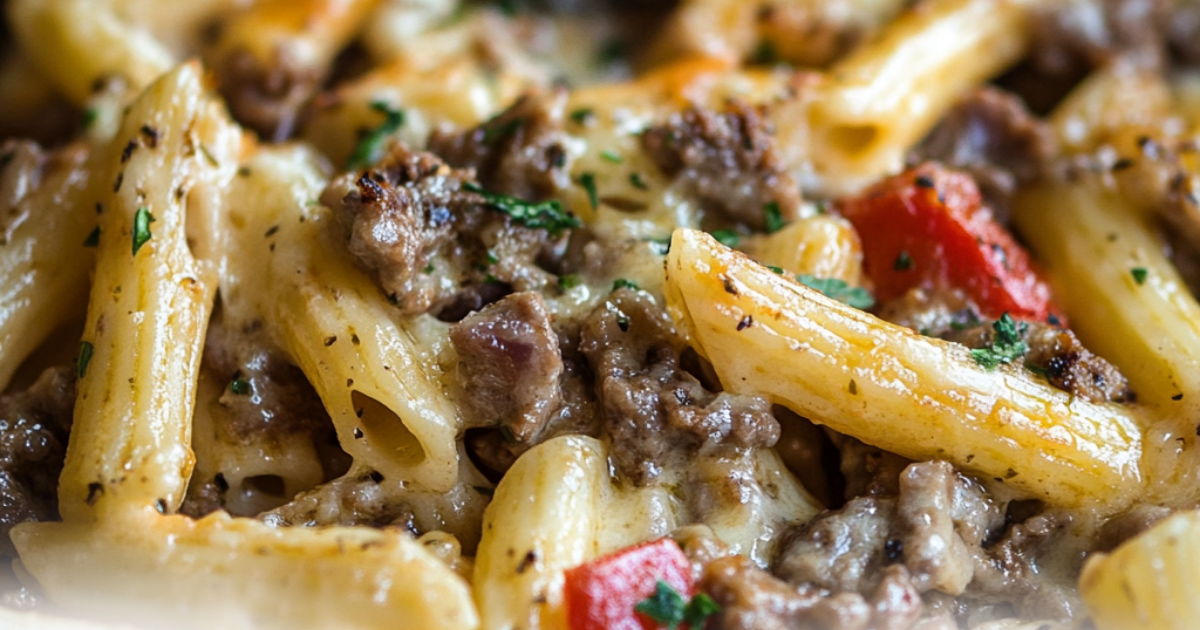 Cheesesteak-Pasta